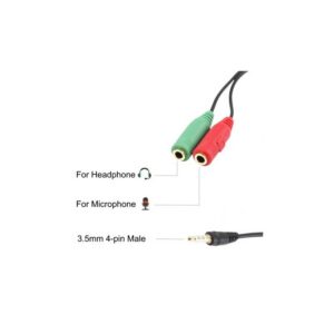 ADAPT AUDIO EWENT 1X3.5MM M PARA 2X3.5MM F