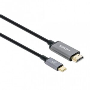 CABO USB-C 2MT (M) PARA HDMI (M) 4K MANHATTAN Gold-Plated