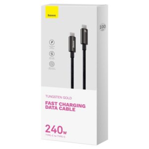 CABO USB-C (M) P/ USB-C (M) 1M 240W BASEUS PRETO