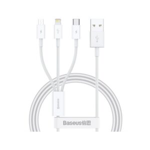 CABO USB (M) P/ USB-C /M/L 1M 3.5A BASEUS BRANCO