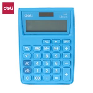 CALCULADORA DELI TOUCH E1122 12 DIG. AZUL BLT