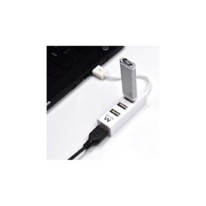 HUB MINI EWENT USB 2.0 4 PORTAS BRANCO
