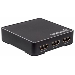 HUB SPLITTER 1xHDMI Inp (F) TO 2xHDMI Out (F) 4K@60Hz MANHATTAN - Image 1
