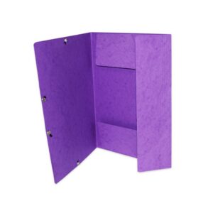 .ME PASTA DE ELASTICOS Q-CONNECT DIN A4 COM ABAS VIOLETA - Image 1