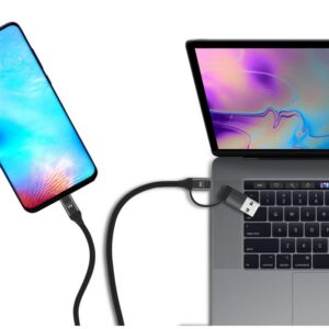 CABO DE CARREGAMENTO EWENT 60W USB-C 2 EM 1 - Image 3