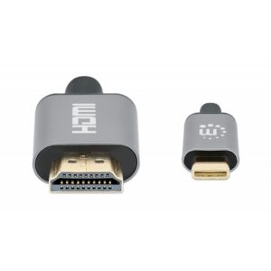 CABO USB-C 1MT (M) PARA HDMI (M) 4K MANHATTAN Gold-Plated - Image 1